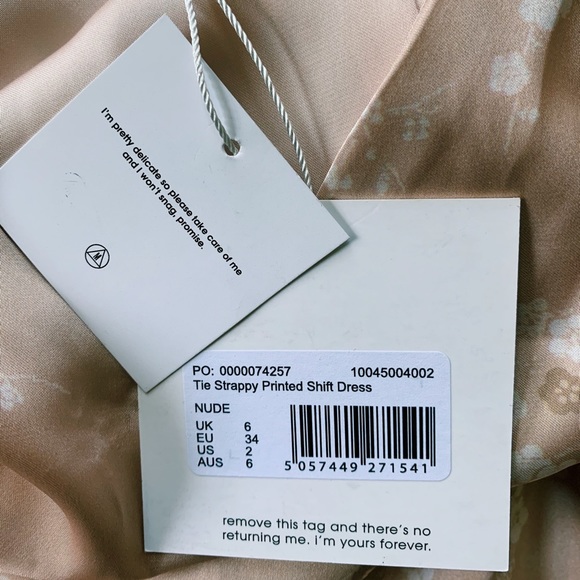 Missguided Tie Strappy Printed Shift Dress - Picture 5 of 5